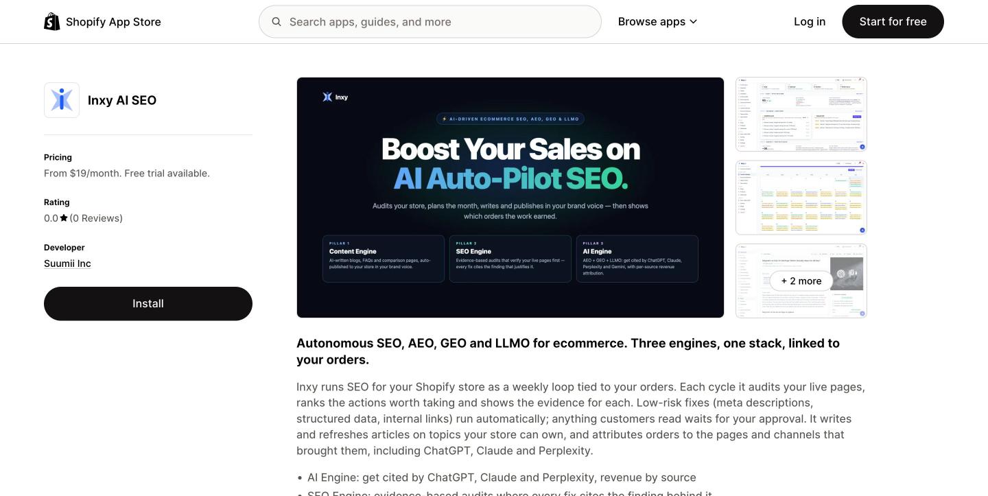 SeoAiX AI SEO is live on the Shopify App Store